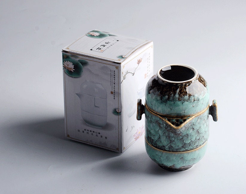 Creative One Pot And Two Cups Simple Tea Set Gift Set - Kung fu tea set for travel with Tea Bag acacuss