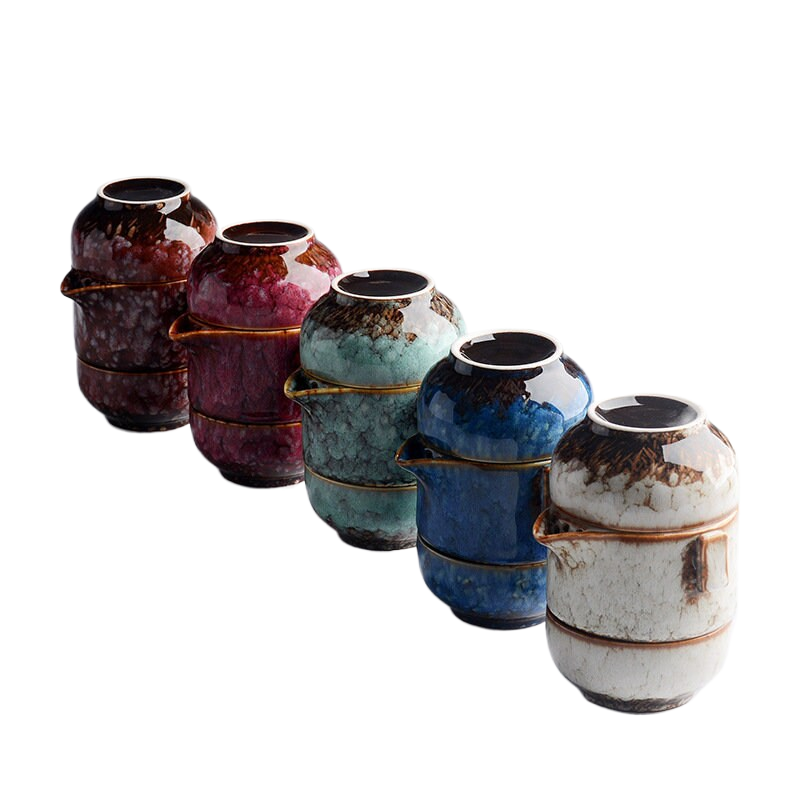 Creative One Pot And Two Cups Simple Tea Set Gift Set - Kung fu tea set for travel with Tea Bag acacuss