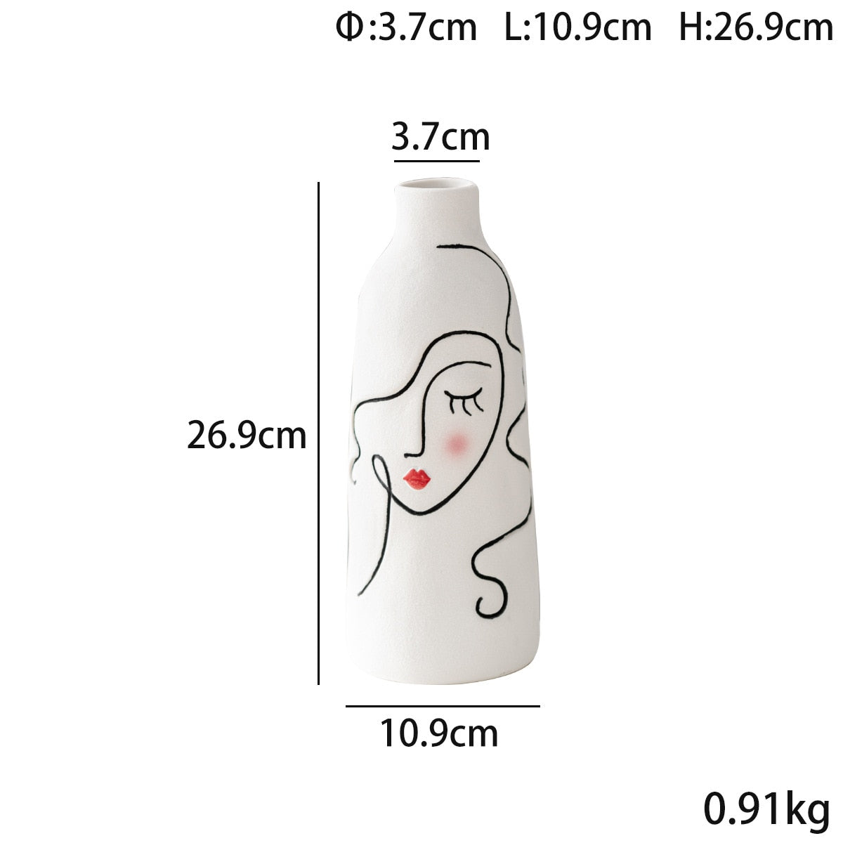 Creative Painting Art Vase Home Decoration Crafts Aesthetic Interior Desktop Ornament Ceramic Vases for Flowers Arrangement Gift acacuss