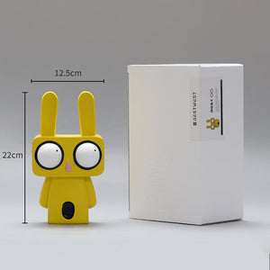 Creative Rabbit Statue Resin Abstract Cartoon Figurines Desktop Animal Crafts Ornaments Home Living Room Porch Decoration Gifts acacuss