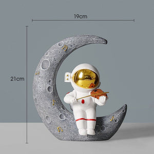 Creative Resin Astronaut Sculpture Ornament Home Living Room Bookcase Ornament Desktop Decoration Crafts Gifts for Children acacuss