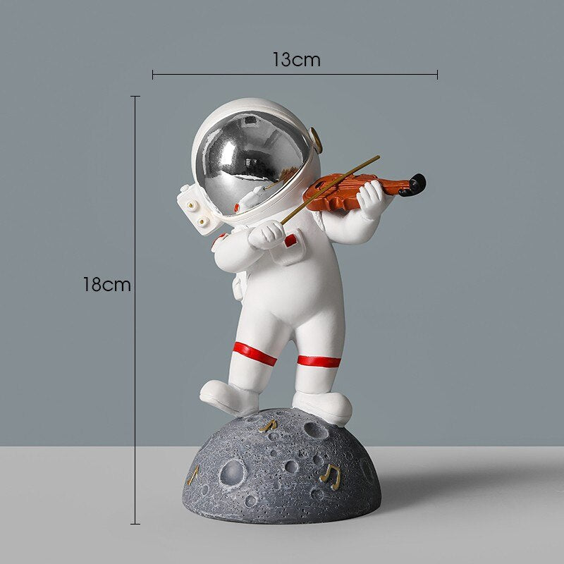 Creative Resin Astronaut Sculpture Ornament Home Living Room Bookcase Ornament Desktop Decoration Crafts Gifts for Children acacuss