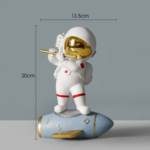 Creative Resin Astronaut Sculpture Ornament Home Living Room Bookcase Ornament Desktop Decoration Crafts Gifts for Children acacuss
