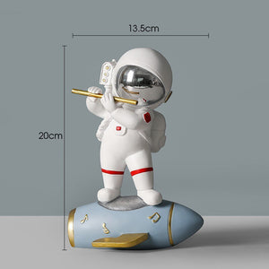 Creative Resin Astronaut Sculpture Ornament Home Living Room Bookcase Ornament Desktop Decoration Crafts Gifts for Children acacuss