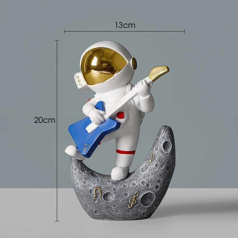 Creative Resin Astronaut Sculpture Ornament Home Living Room Bookcase Ornament Desktop Decoration Crafts Gifts for Children acacuss