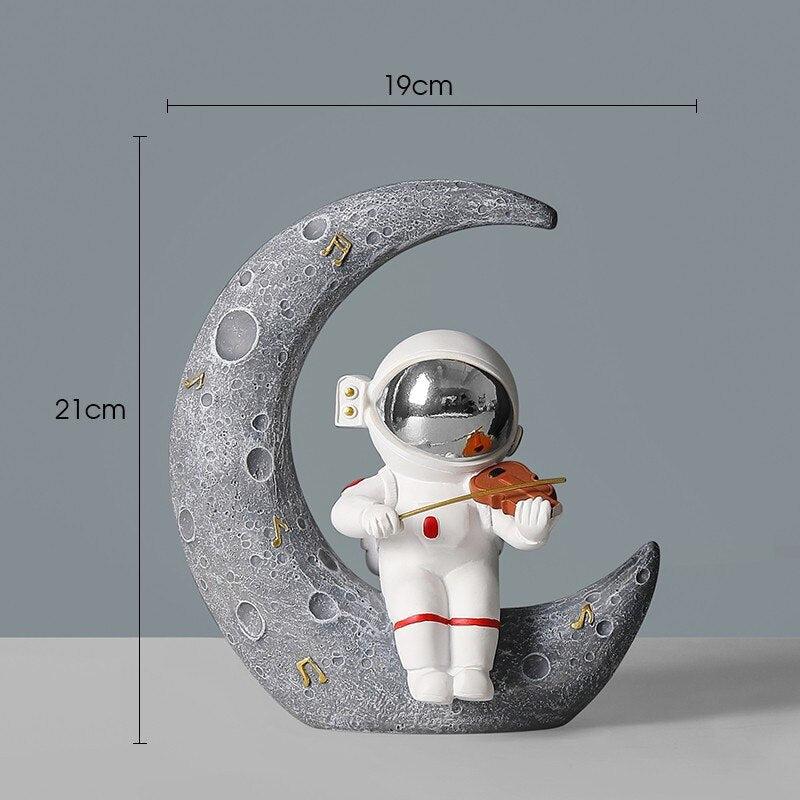 Creative Resin Astronaut Sculpture Ornament Home Living Room Bookcase Ornament Desktop Decoration Crafts Gifts for Children acacuss