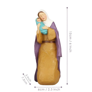 Creative Resin Family Religious Figurines of The Virgin Mary And Jesus, Islamic Style Angel Figures, Home Decoration Statue acacuss