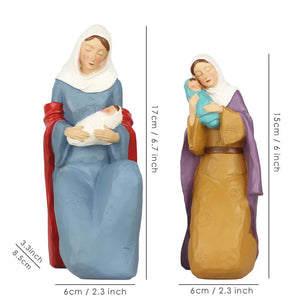 Creative Resin Family Religious Figurines of The Virgin Mary And Jesus, Islamic Style Angel Figures, Home Decoration Statue acacuss
