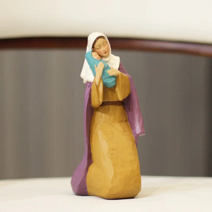 Creative Resin Family Religious Figurines of The Virgin Mary And Jesus, Islamic Style Angel Figures, Home Decoration Statue acacuss