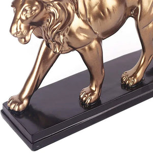 Creative Resin Male Lion Statue Decoration Figurines Study Room Ornament Sculpture Animals Crafts Home Jewelry Decor Gift acacuss