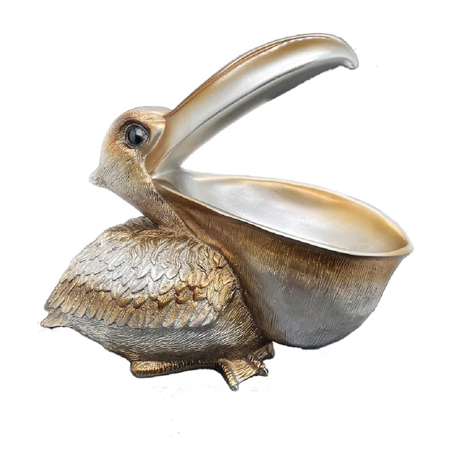 Creative Resin Statues The Pelican Birds Toucan Figurines Keys Candy Bowl for Entryway Table Statue Decor Ornament Home Office acacuss