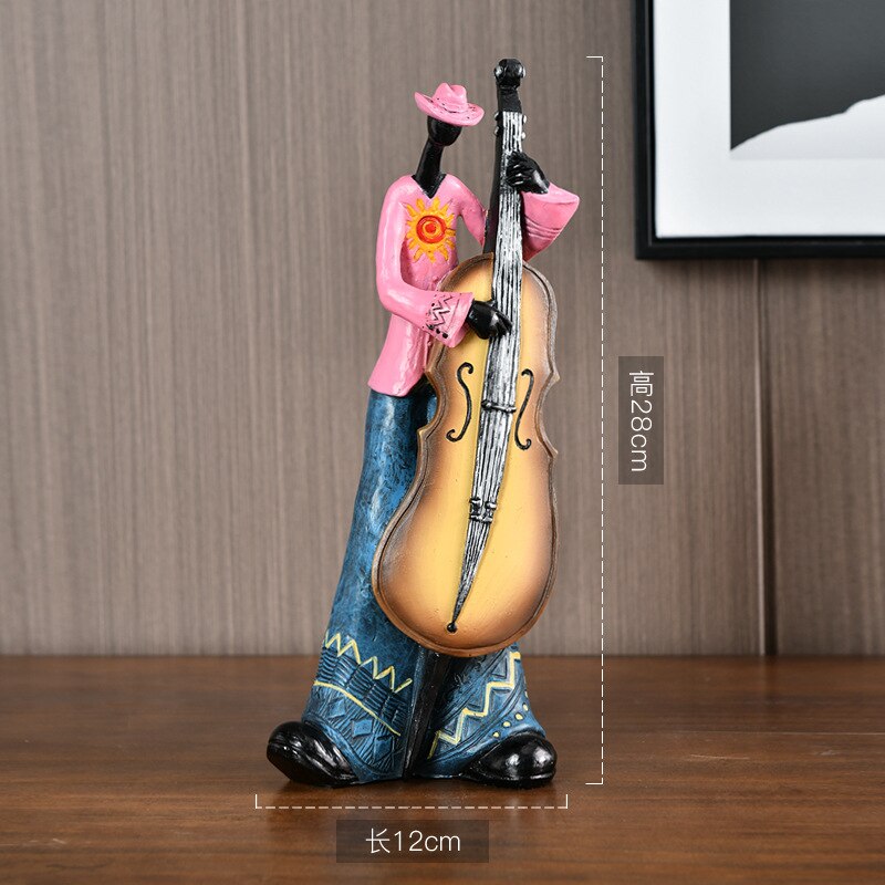 Creative Rock Band Music Art Character Model Statue Creative Living Room Decoration Wine Cabinet Decoration Resin Craft Supplies acacuss