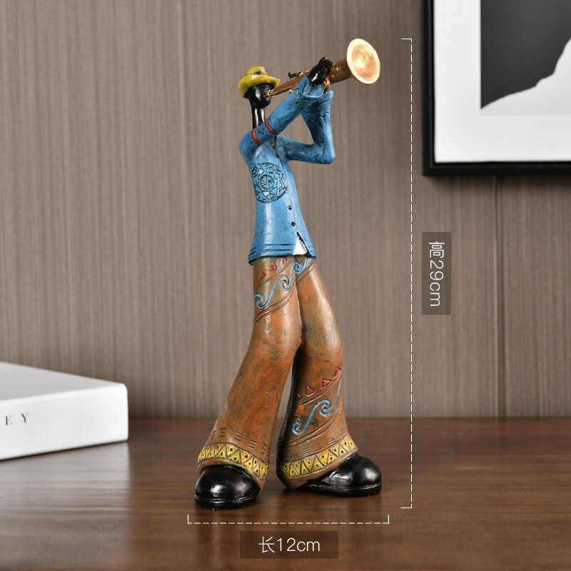 Creative Rock Band Music Art Character Model Statue Creative Living Room Decoration Wine Cabinet Decoration Resin Craft Supplies acacuss