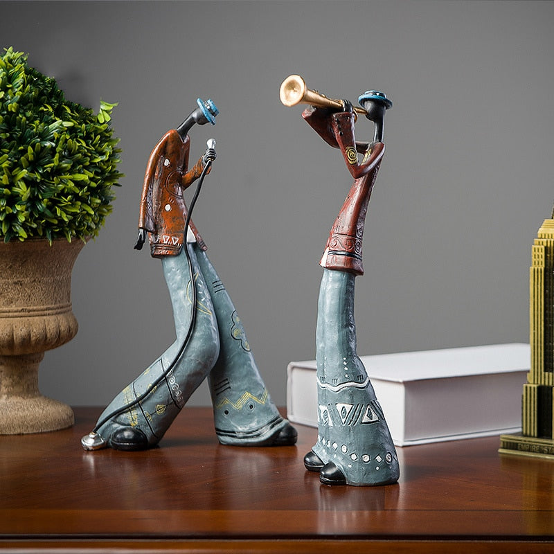 Creative Rock Band Music Art Character Model Statue Creative Living Room Decoration Wine Cabinet Decoration Resin Craft Supplies acacuss