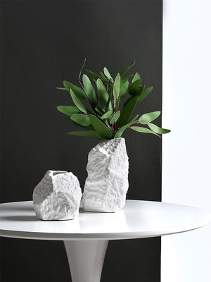 Creative Rockery Ceramic Vase Decoration Living Room Flower Arrangement Dried Flower Decoration Simple Flower acacuss