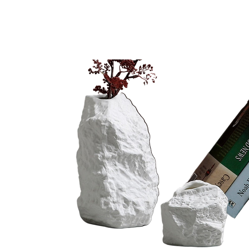 Creative Rockery Ceramic Vase Decoration Living Room Flower Arrangement Dried Flower Decoration Simple Flower acacuss