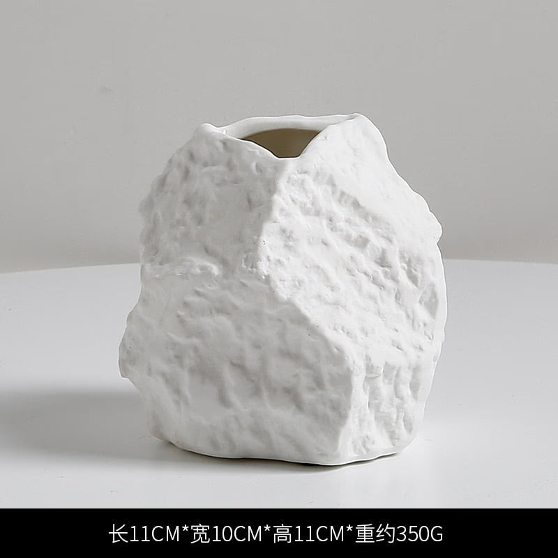 Creative Rockery Ceramic Vase Decoration Living Room Flower Arrangement Dried Flower Decoration Simple Flower acacuss