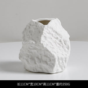 Creative Rockery Ceramic Vase Decoration Living Room Flower Arrangement Dried Flower Decoration Simple Flower acacuss