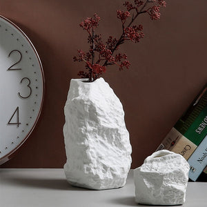 Creative Rockery Ceramic Vase Decoration Living Room Flower Arrangement Dried Flower Decoration Simple Flower acacuss