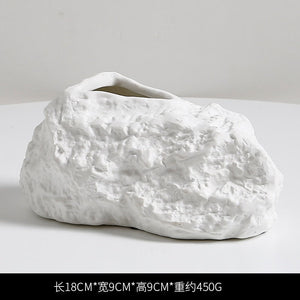 Creative Rockery Ceramic Vase Decoration Living Room Flower Arrangement Dried Flower Decoration Simple Flower acacuss