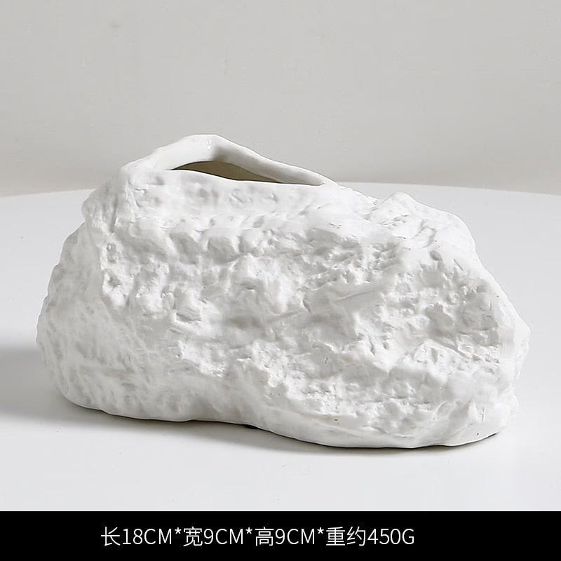 Creative Rockery Ceramic Vase Decoration Living Room Flower Arrangement Dried Flower Decoration Simple Flower acacuss