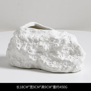 Creative Rockery Ceramic Vase Decoration Living Room Flower Arrangement Dried Flower Decoration Simple Flower acacuss