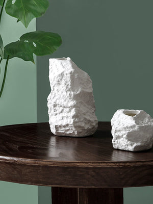 Creative Rockery Ceramic Vase Decoration Living Room Flower Arrangement Dried Flower Decoration Simple Flower acacuss