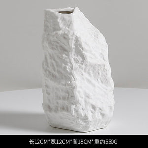 Creative Rockery Ceramic Vase Decoration Living Room Flower Arrangement Dried Flower Decoration Simple Flower acacuss