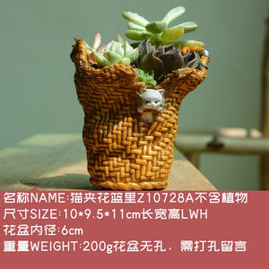 Creative Simulation Animal Decorations For Home Chicken Animal Flowerpot Succulent Plant Balcony Ornament Office Desktop Gifts acacuss