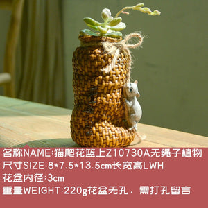 Creative Simulation Animal Decorations For Home Chicken Animal Flowerpot Succulent Plant Balcony Ornament Office Desktop Gifts acacuss