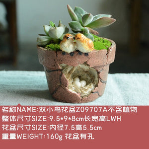 Creative Simulation Animal Decorations For Home Chicken Animal Flowerpot Succulent Plant Balcony Ornament Office Desktop Gifts acacuss