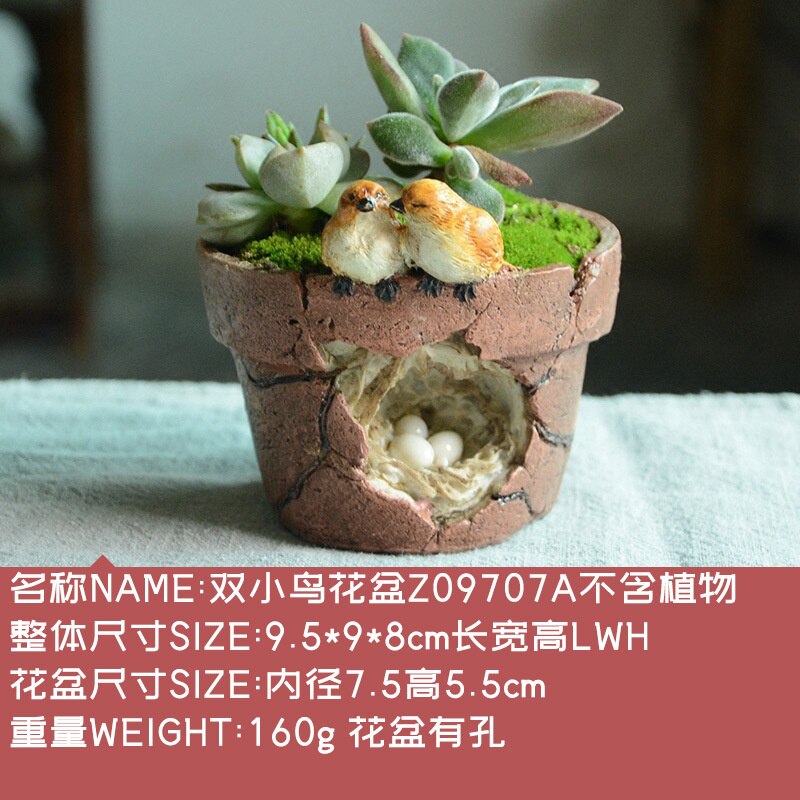 Creative Simulation Animal Decorations For Home Chicken Animal Flowerpot Succulent Plant Balcony Ornament Office Desktop Gifts acacuss