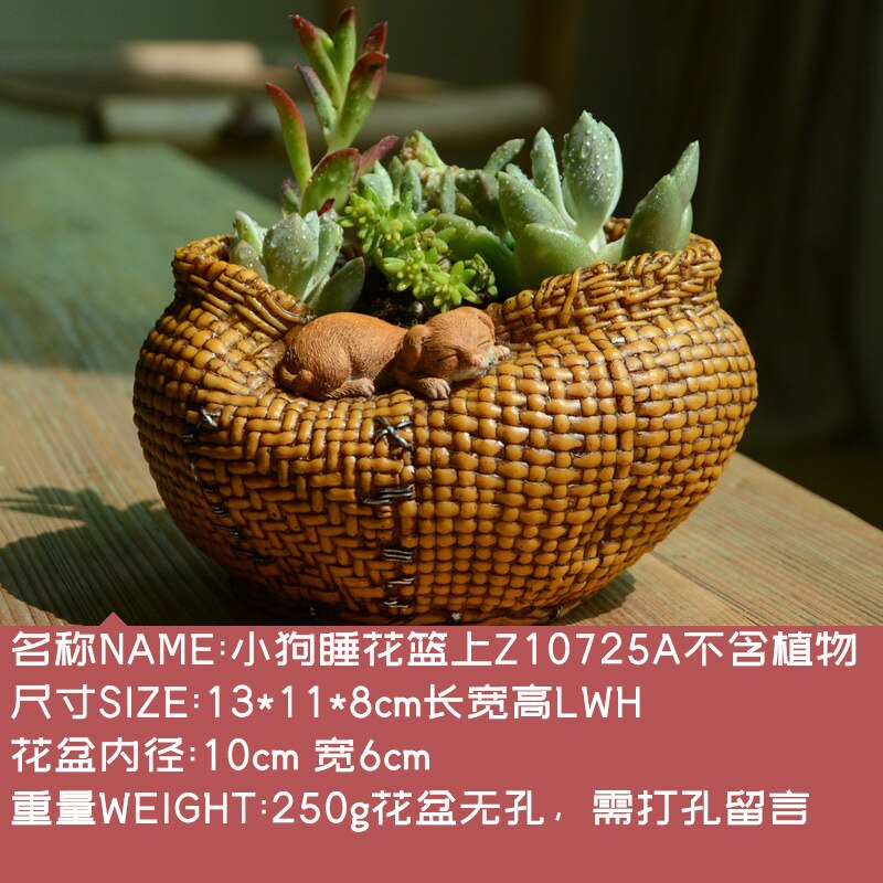 Creative Simulation Animal Decorations For Home Chicken Animal Flowerpot Succulent Plant Balcony Ornament Office Desktop Gifts acacuss