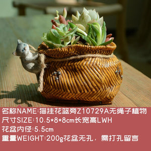 Creative Simulation Animal Decorations For Home Chicken Animal Flowerpot Succulent Plant Balcony Ornament Office Desktop Gifts acacuss