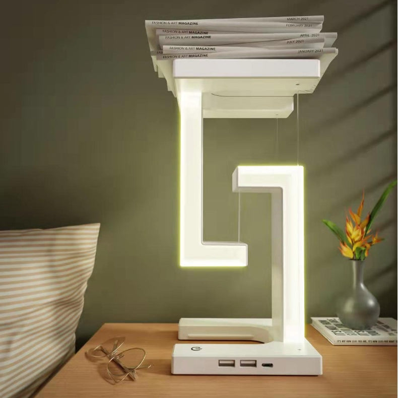 Creative Smartphone Wireless Charging Suspension Table Lamp Balance Lamp Floating For Home Bedroom acacuss
