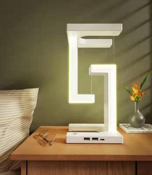 Creative Smartphone Wireless Charging Suspension Table Lamp Balance Lamp Floating For Home Bedroom acacuss