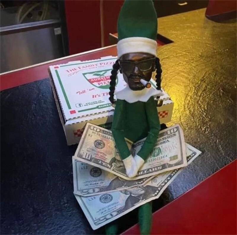 Creative Snoop On A Stoop Christmas Elf Doll Spy On A Bent Christmas Decorations Home Latex Ornaments Elf Doll Gift Toys acacuss