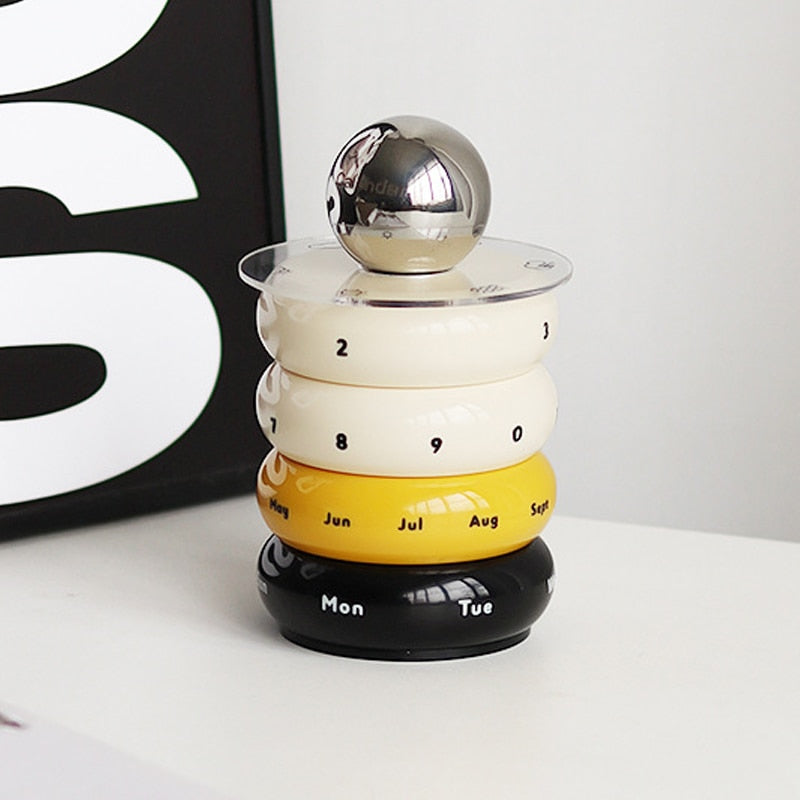Creative Storage Tank Rotatable Calendar Desk Calendar Desktop Living Room Decoration Accessories Porch Decoration Decorations acacuss