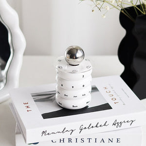 Creative Storage Tank Rotatable Calendar Desk Calendar Desktop Living Room Decoration Accessories Porch Decoration Decorations acacuss