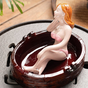Creative Tea Pet Beauty Bath Color Changing Tea Pet Ornament Fun Art Teaware Kitchen Dining Bar Home Garden acacuss