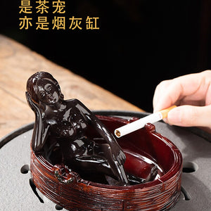 Creative Tea Pet Beauty Bath Color Changing Tea Pet Ornament Fun Art Teaware Kitchen Dining Bar Home Garden acacuss