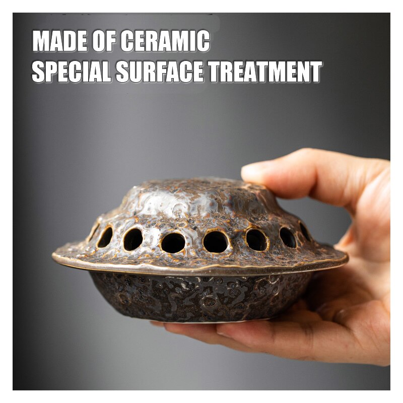 Creative UFO Incense Burner Alien Spaceship Ceramic Censer Incense Holder Statue Home Office Desk Decor Ornament Dropshipping acacuss