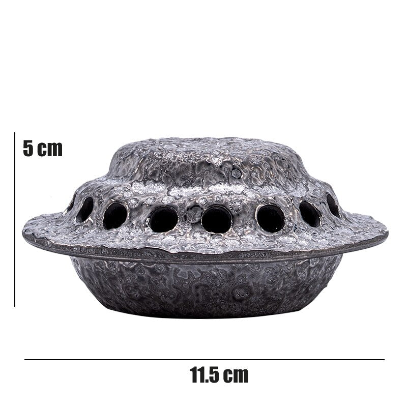 Creative UFO Incense Burner Alien Spaceship Ceramic Censer Incense Holder Statue Home Office Desk Decor Ornament Dropshipping acacuss