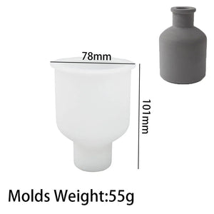 Creative Vase Silicone Mold DIY Flower Pot Craft Ornaments Making Concrete Plaster Epoxy Resin Casting Mold Gardening Decoration acacuss