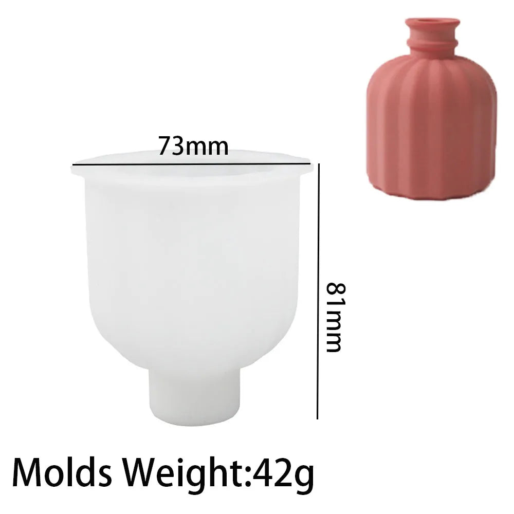 Creative Vase Silicone Mold DIY Flower Pot Craft Ornaments Making Concrete Plaster Epoxy Resin Casting Mold Gardening Decoration acacuss