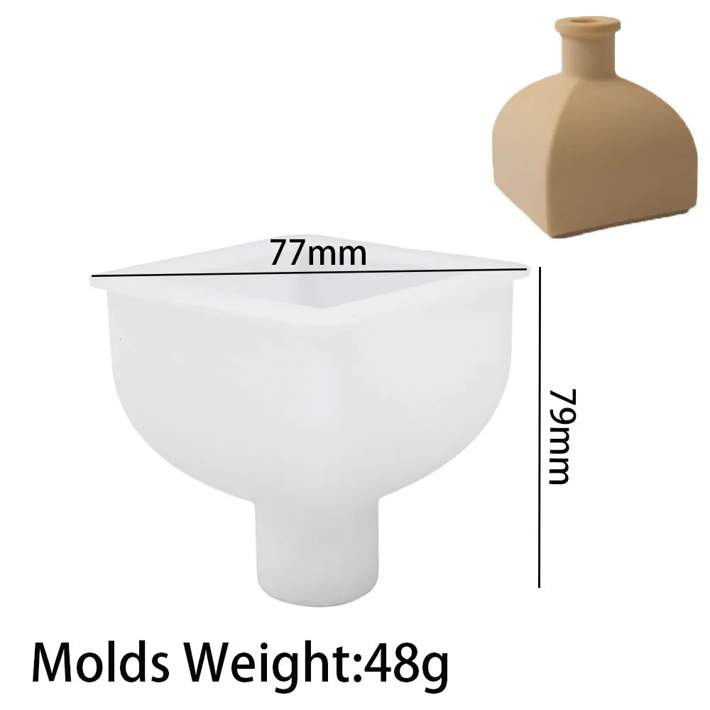 Creative Vase Silicone Mold DIY Flower Pot Craft Ornaments Making Concrete Plaster Epoxy Resin Casting Mold Gardening Decoration acacuss