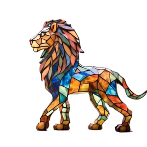 Creative Wildlife Metal Art Base Home Room Table Decorations Shark Lion Whale Animals Style Flat Decorative Alloy Ornaments acacuss