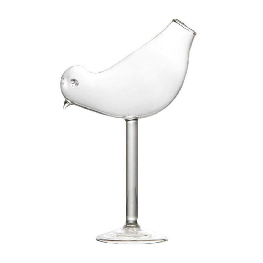 Creative Wine Glass Bird Shaped Cocktail Cup Transparent Goblet Whisky Brandy Glass for Dinner Party Birthday Gift Men Women acacuss