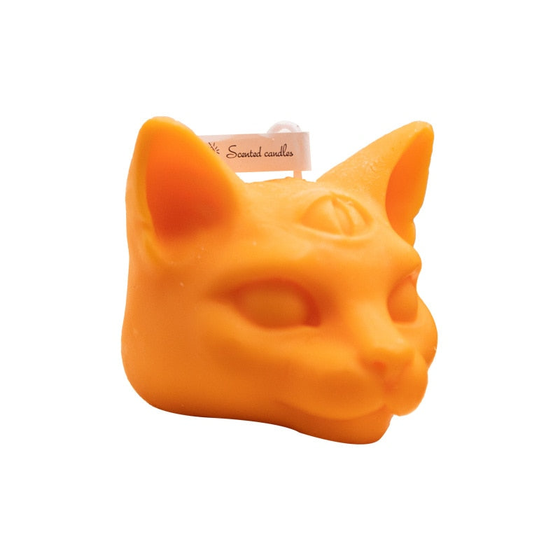 Creative halloween candle three eyes cat scented candles party decorations for events home decor accessories modern decor candle acacuss