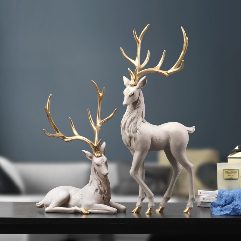 Creative home furnishings wine cabinet decorations moving to new house gifts elk ornaments living room decoration acacuss